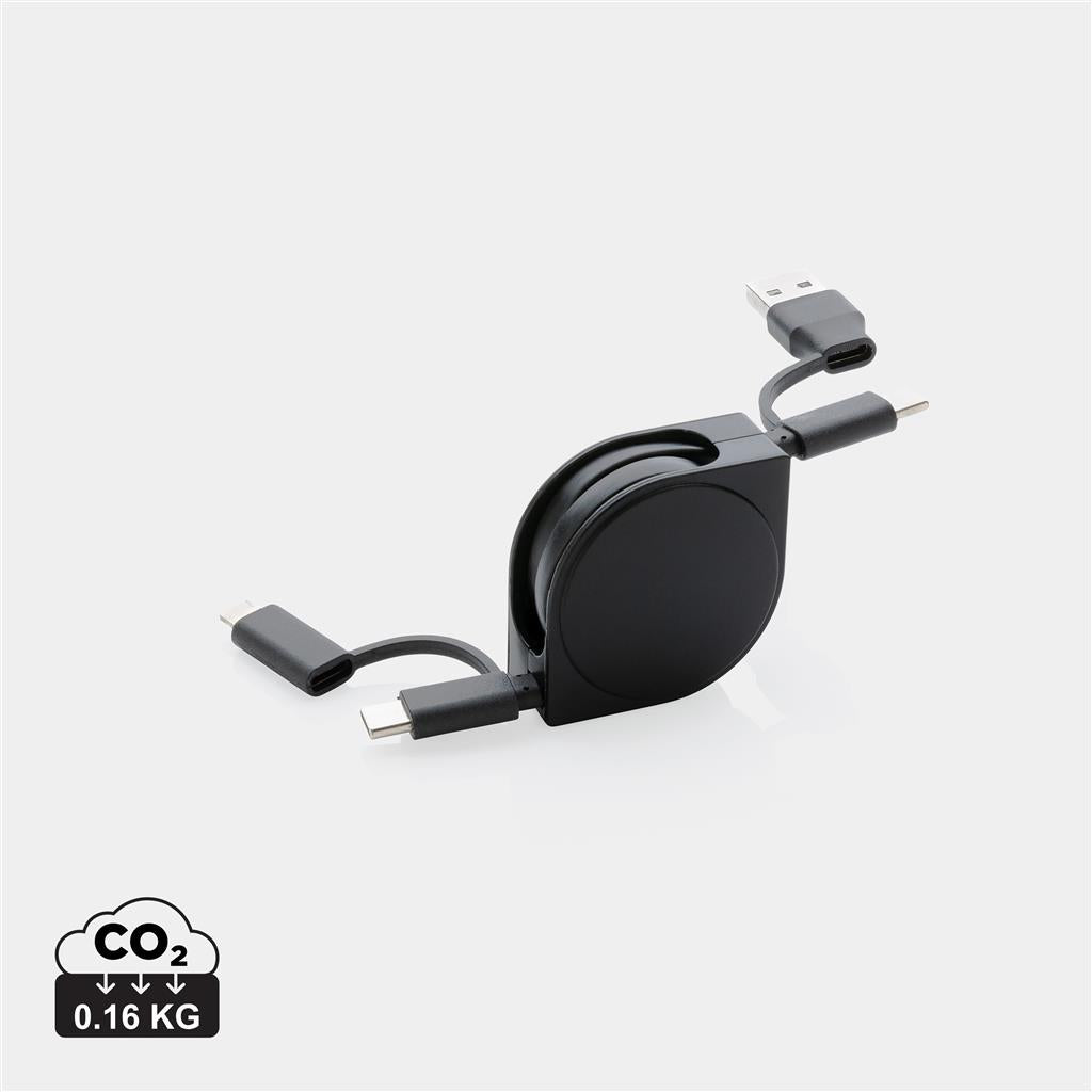 RCS standard recycled plastic and TPE 6-in-1 cable - illuminated