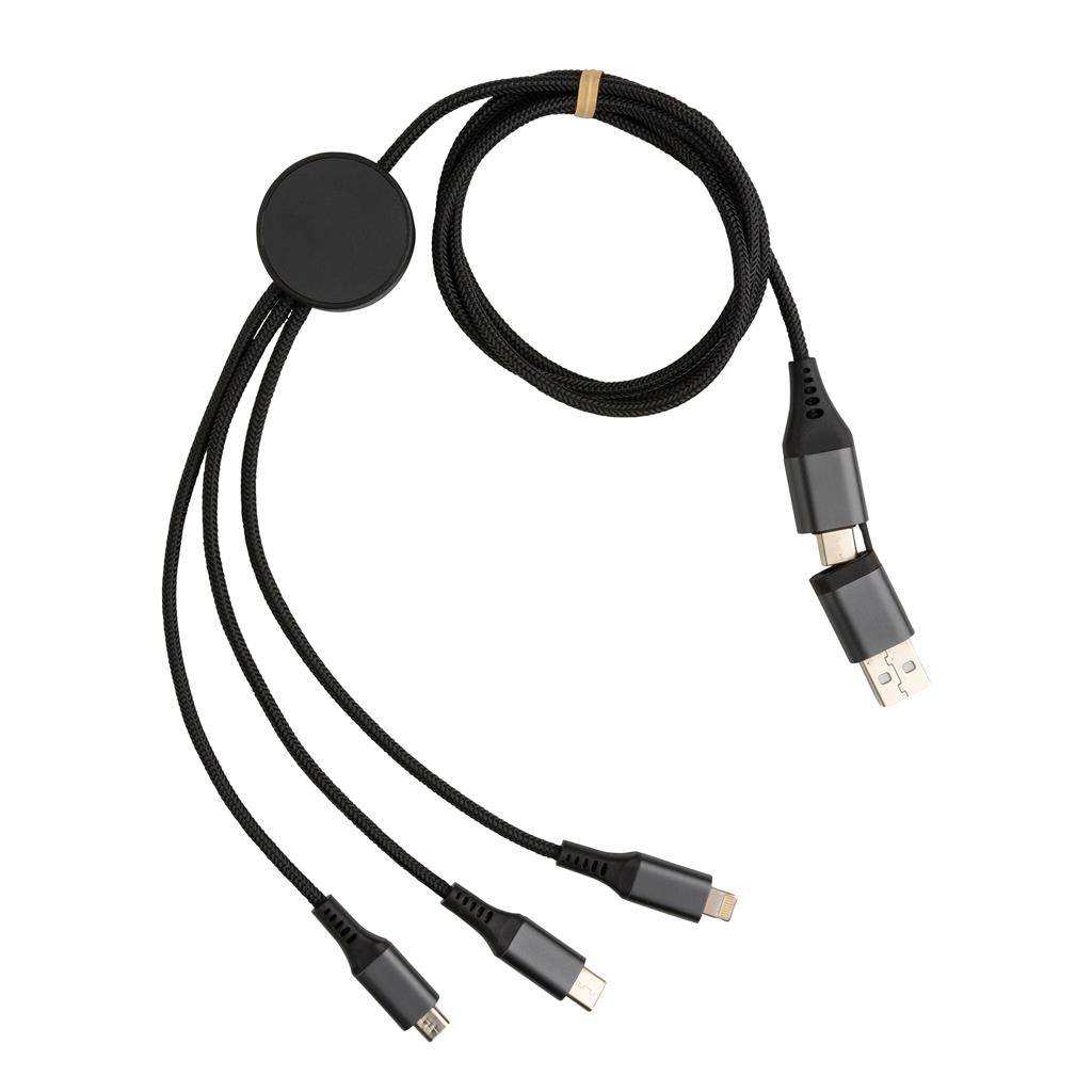 Terra RCS recycled aluminium 120cm 6-in-1 cable - illuminated