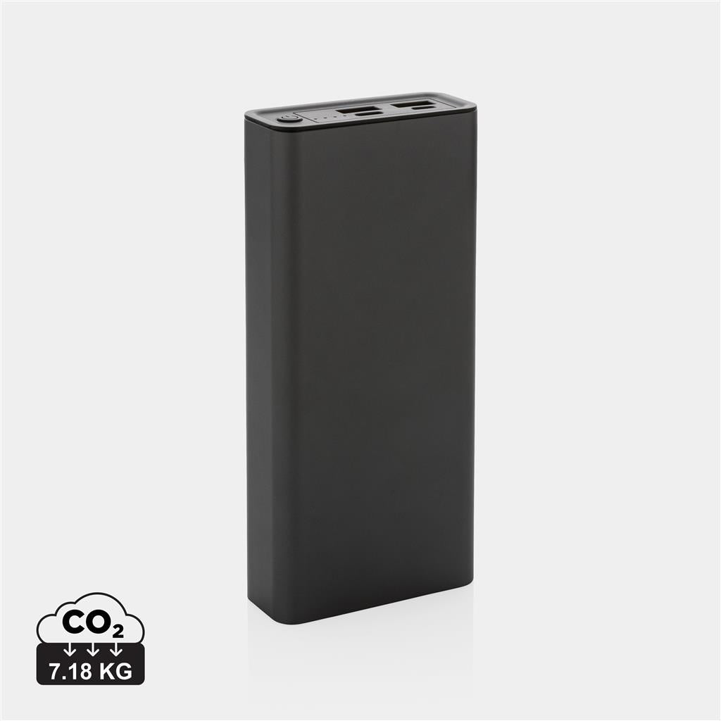Terra RCS recycled 20W aluminium powerbank 20.000 mAh - illuminated