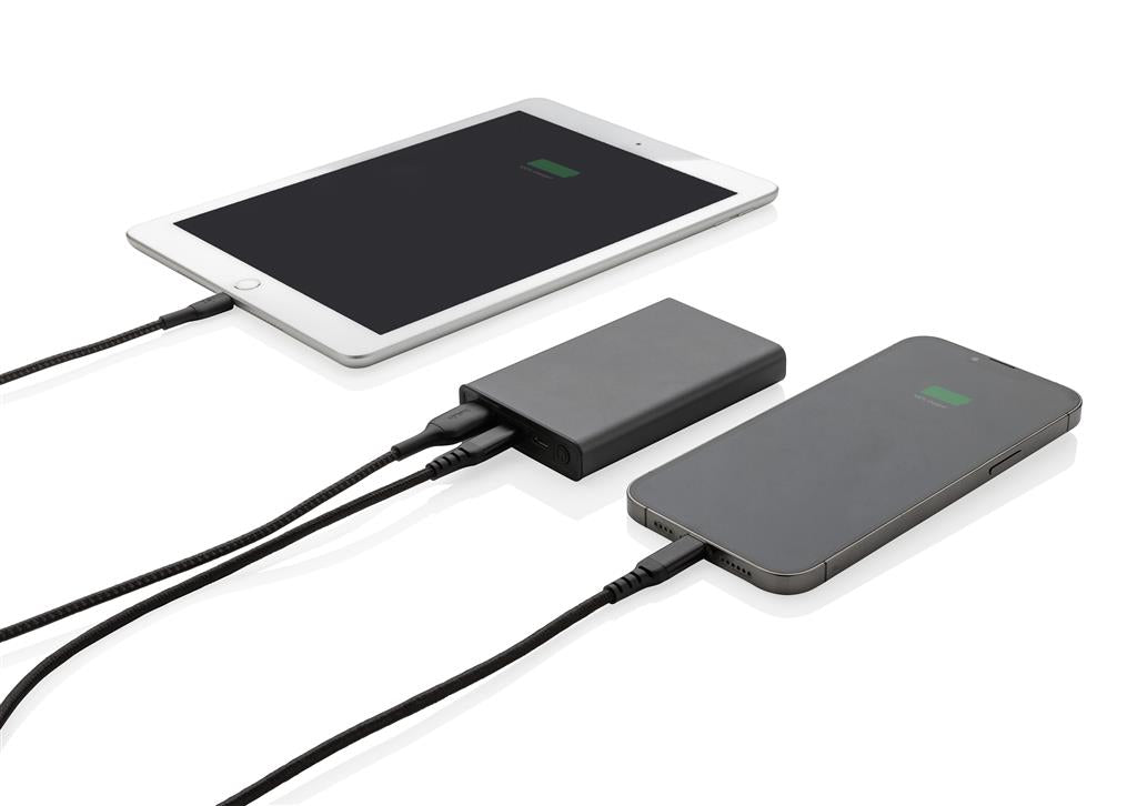 Terra RCS recycled aluminium powerbank 5.000 mAh - illuminated