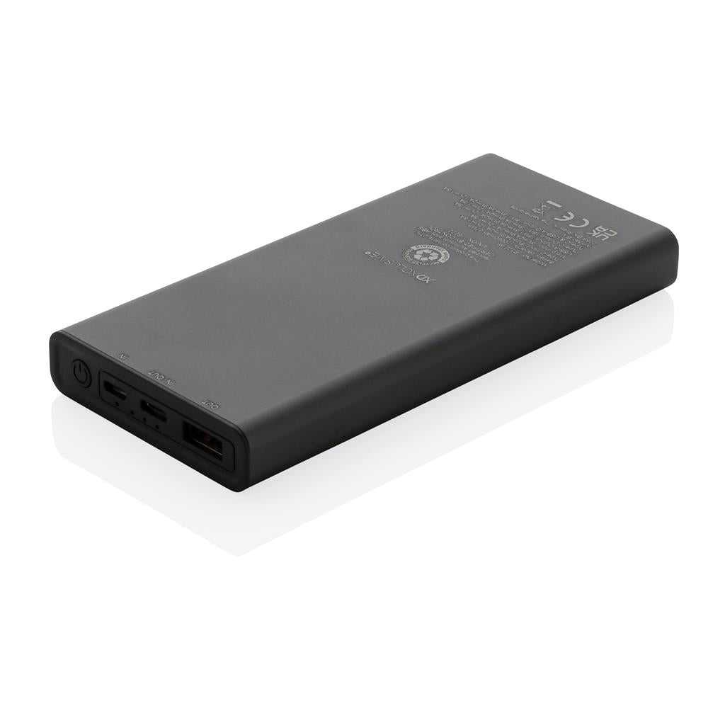 Terra RCS recycled 18W aluminium powerbank 10.000 mAh - illuminated