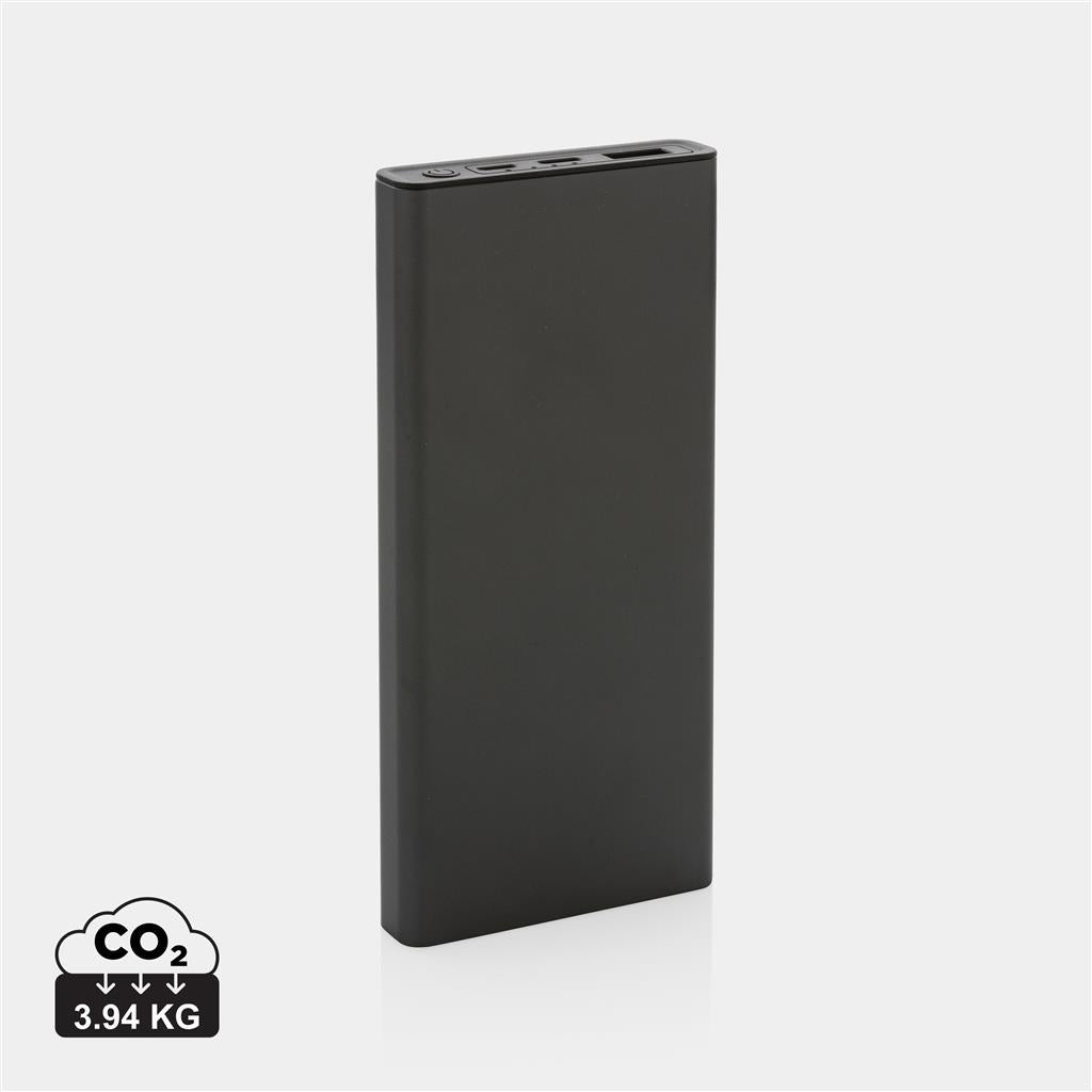 Terra RCS recycled 18W aluminium powerbank 10.000 mAh - illuminated