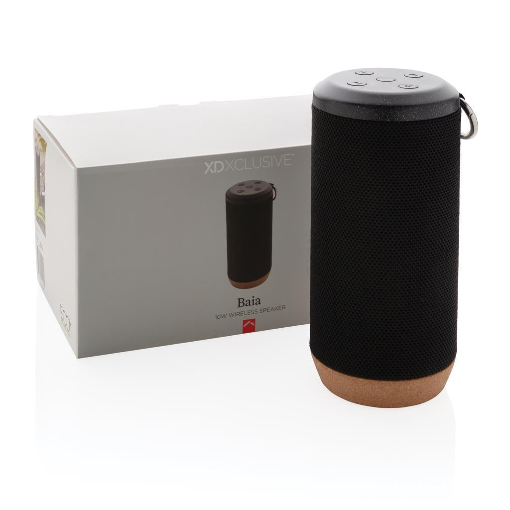 Baia 10W wireless speaker, cork - illuminated