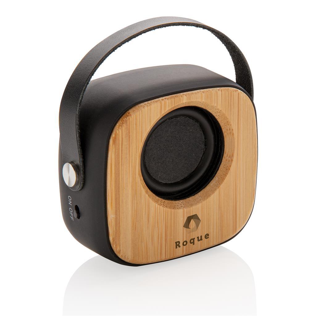Bamboo 3W Wireless Fashion Speaker - illuminated
