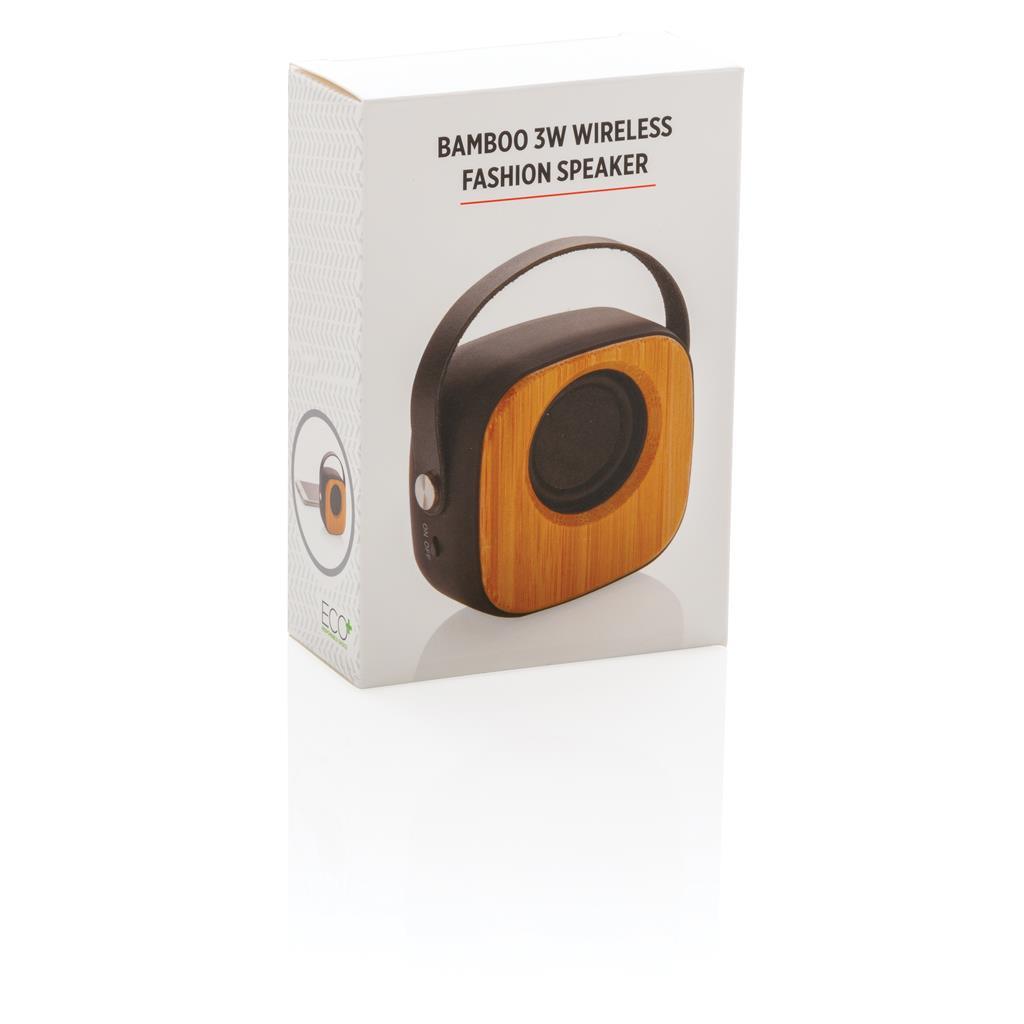 Bamboo 3W Wireless Fashion Speaker - illuminated