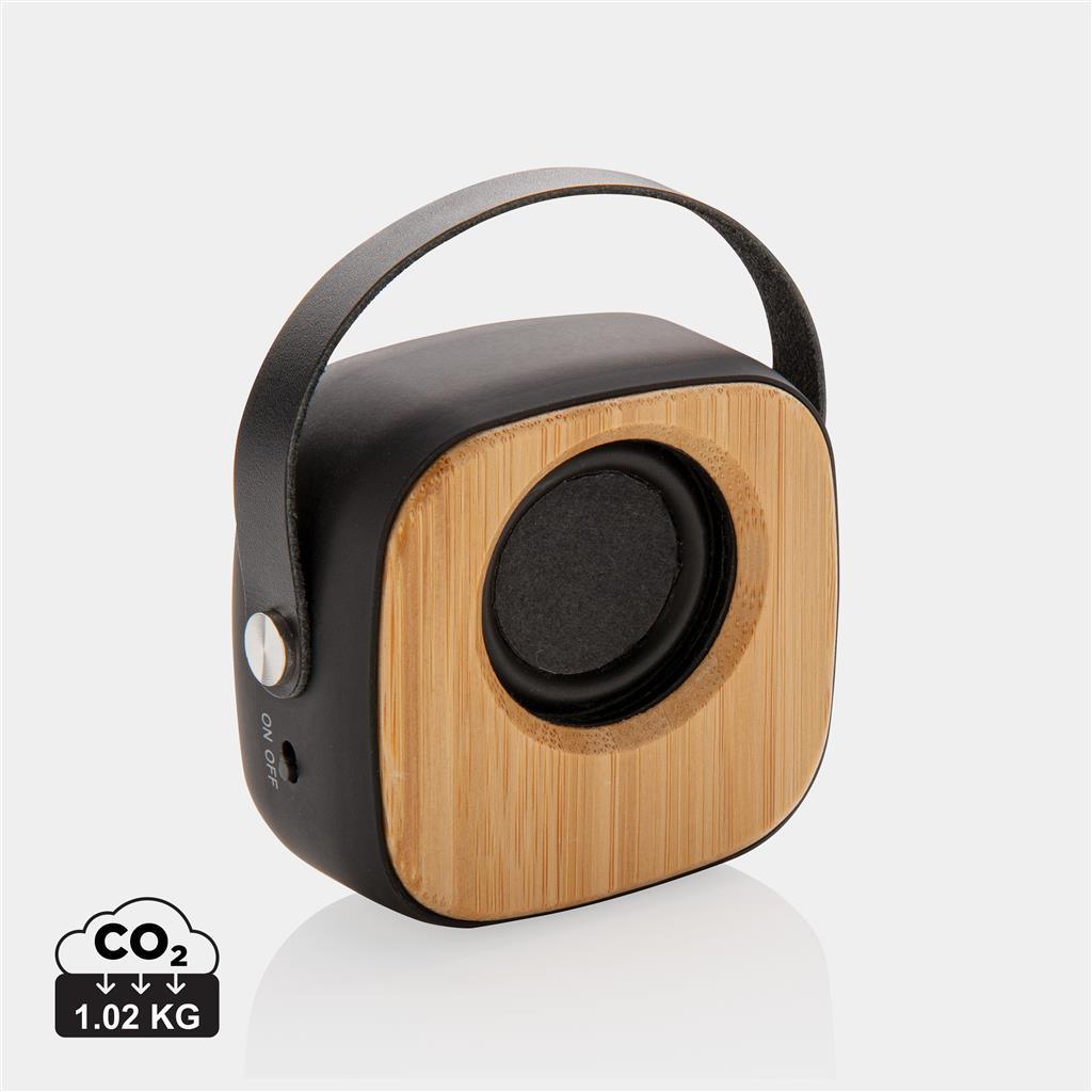 Bamboo 3W Wireless Fashion Speaker - illuminated