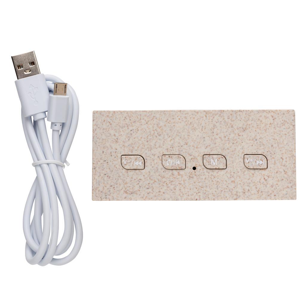 Wheat straw 3W mini speaker - illuminated