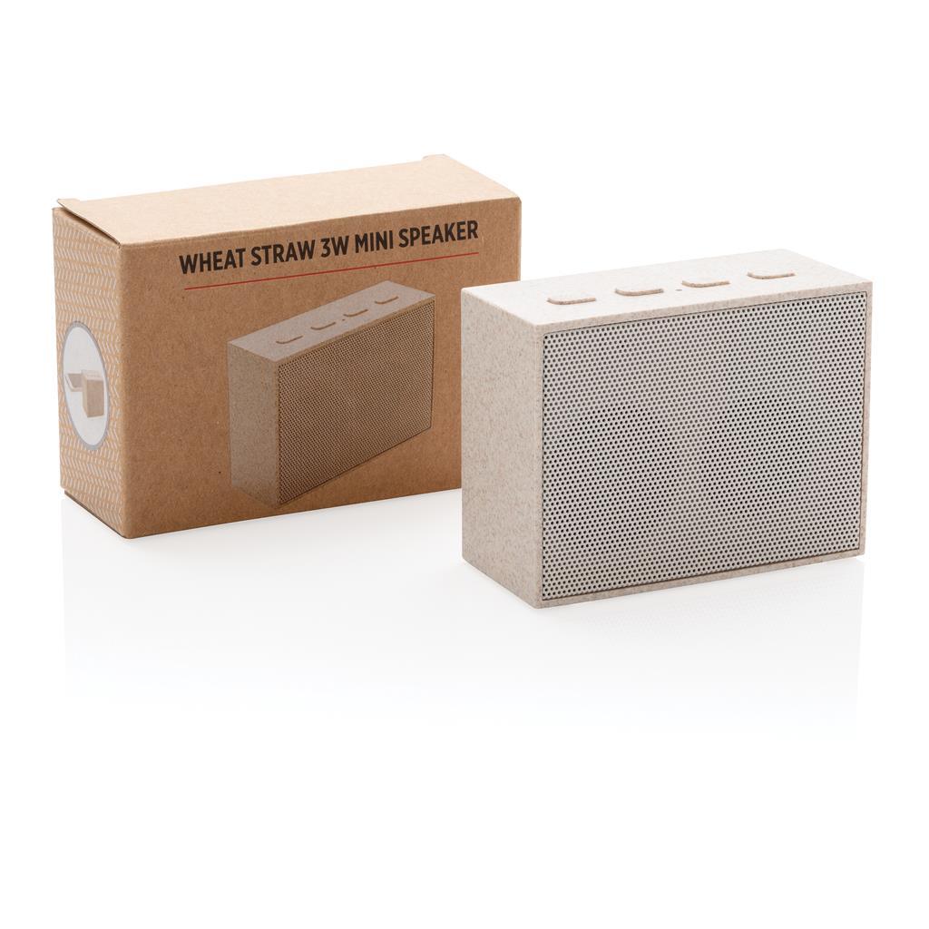 Wheat straw 3W mini speaker - illuminated