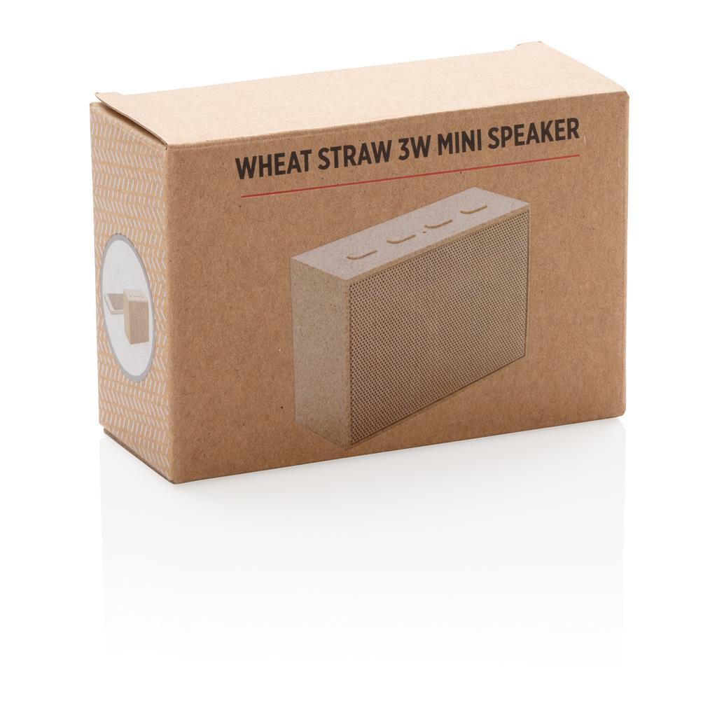 Wheat straw 3W mini speaker - illuminated