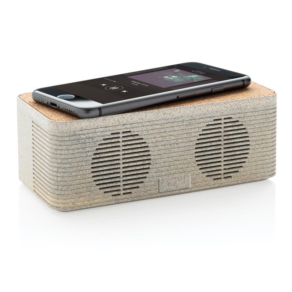 Wheatstraw wireless charging speaker - illuminated