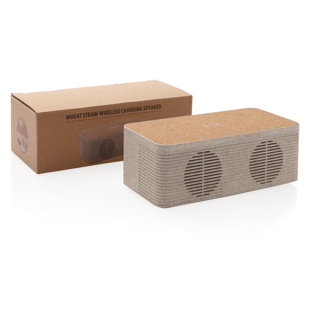 Wheatstraw wireless charging speaker - illuminated