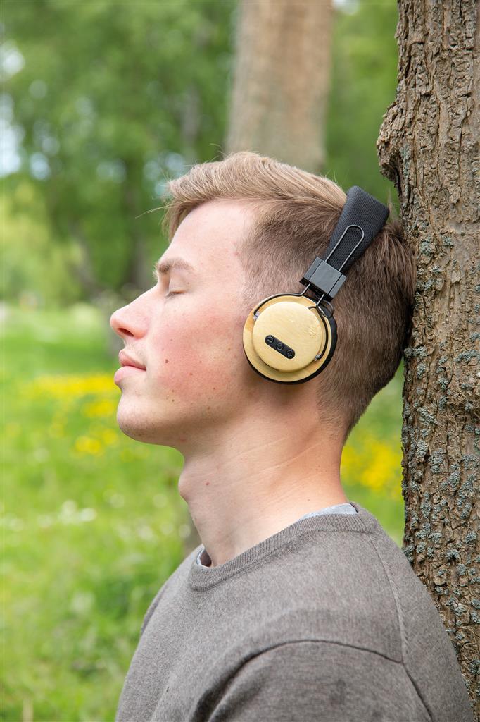 Bamboo wireless headphone - illuminated