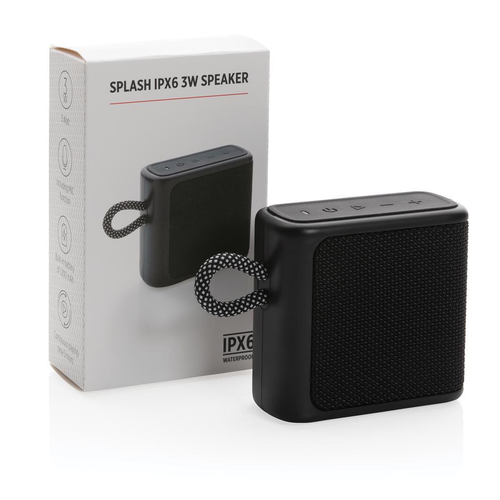 Splash IPX6 3W speaker - illuminated