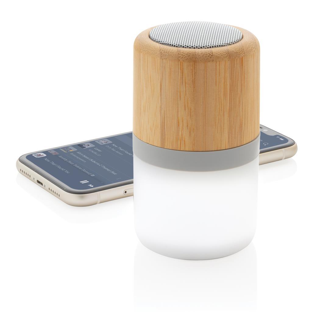 Bamboo colour changing 3W speaker light - illuminated