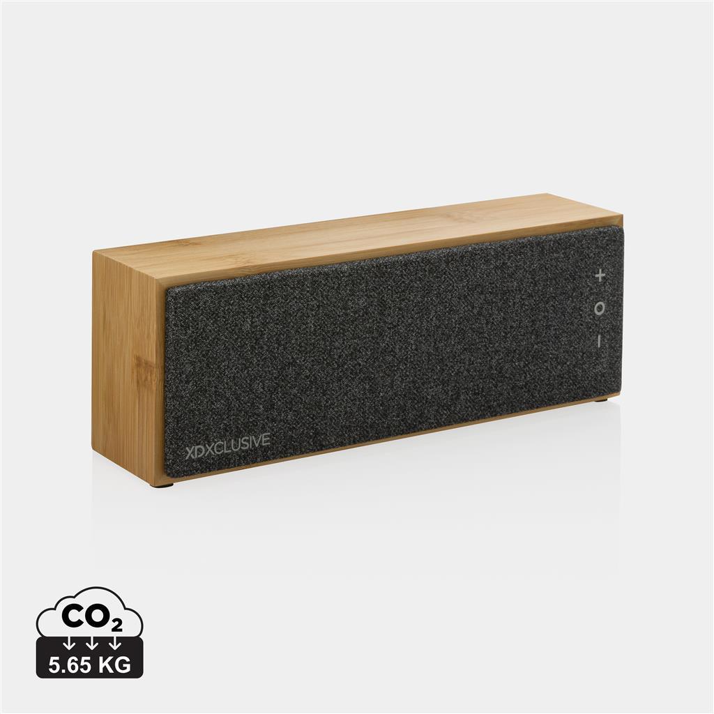 Wynn 10W bamboo wireless speaker - illuminated