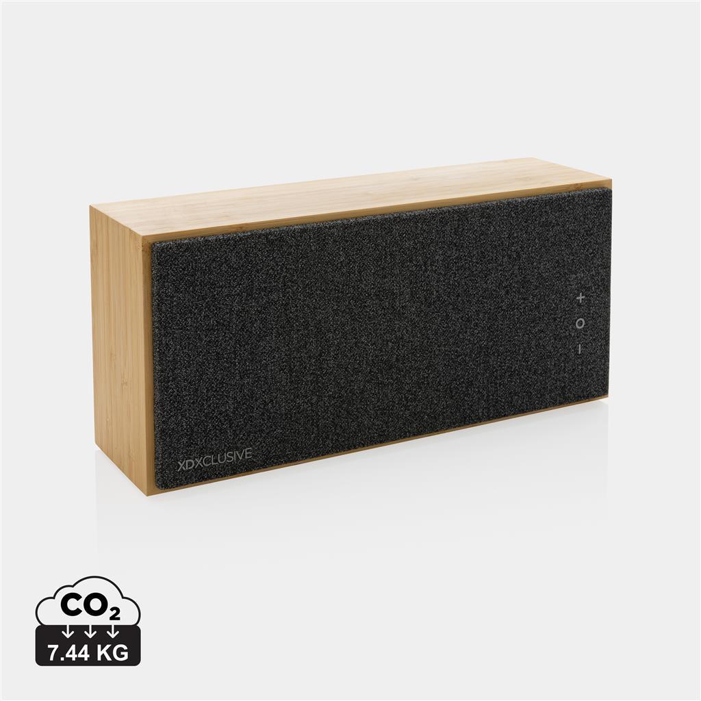 Wynn 20W bamboo wireless speaker - illuminated