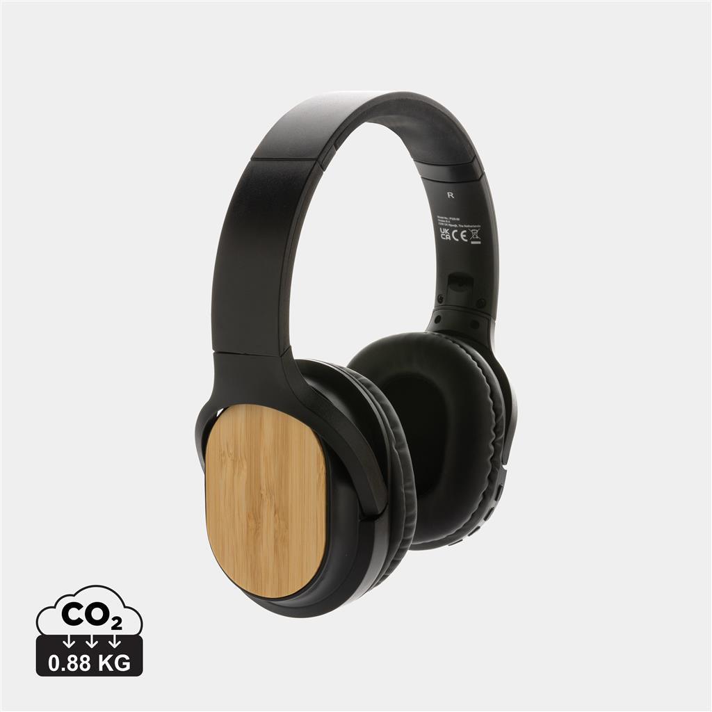 RCS and bamboo Elite Foldable wireless headphone - illuminated