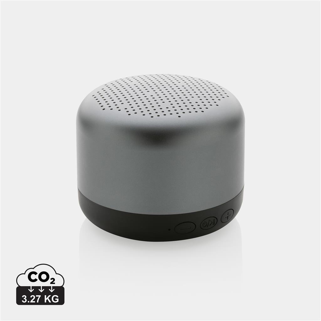 Terra RCS recycled aluminium 5W wireless speaker - illuminated