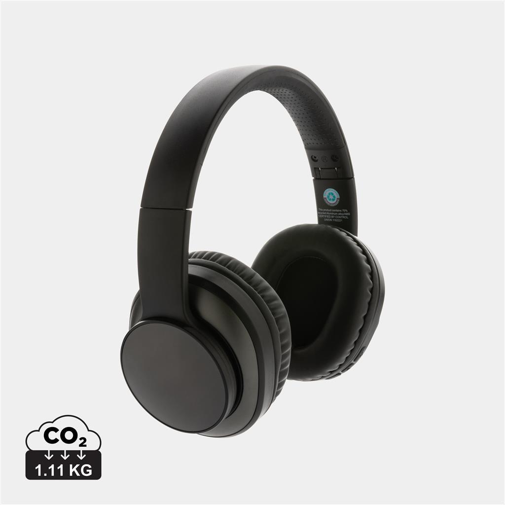 Terra RCS recycled aluminium wireless headphone - illuminated