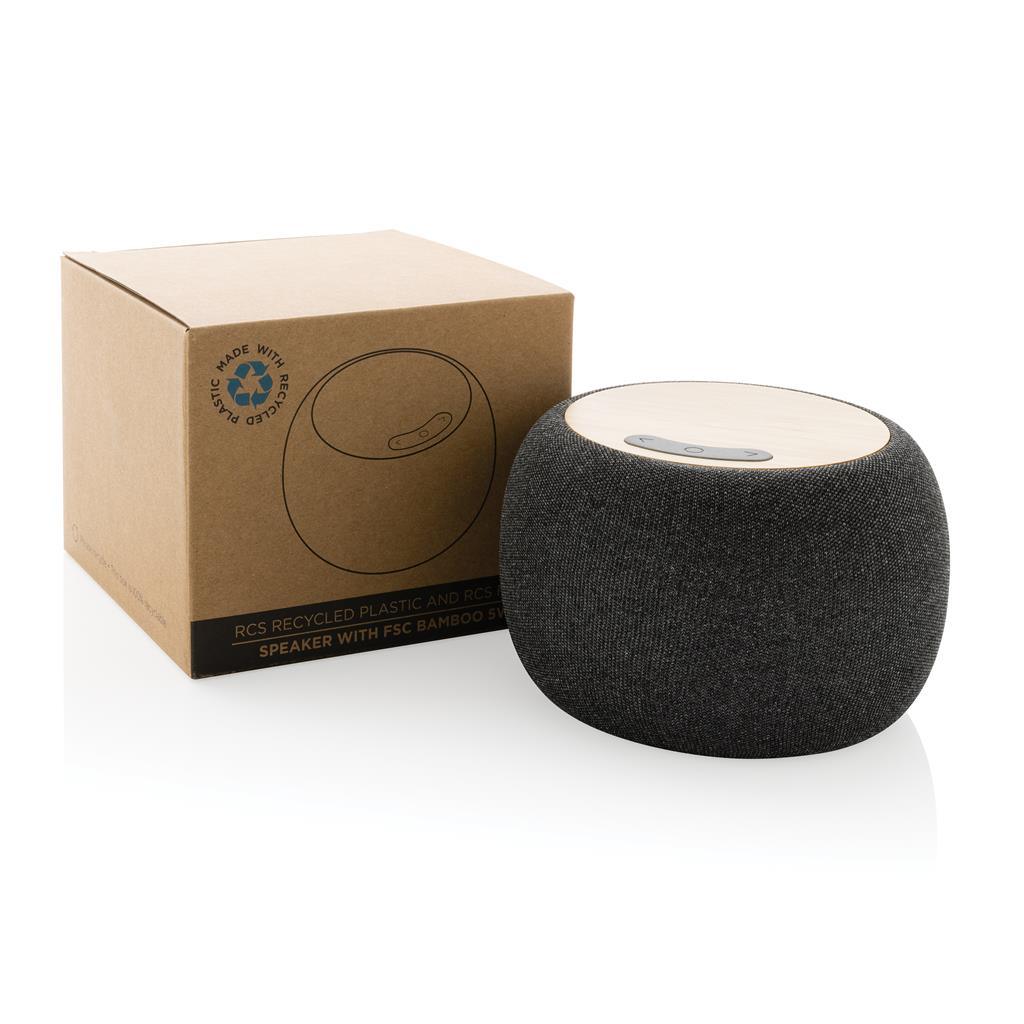 RCS Rplastic/PET and bamboo 5W speaker - illuminated