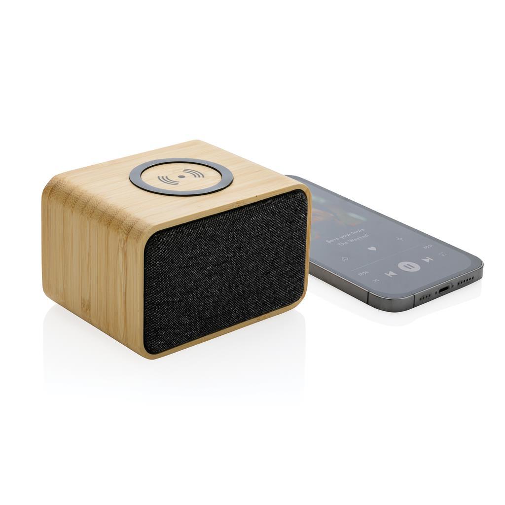 RCS Rplastic 3W speaker with bamboo 5W wireless - illuminated