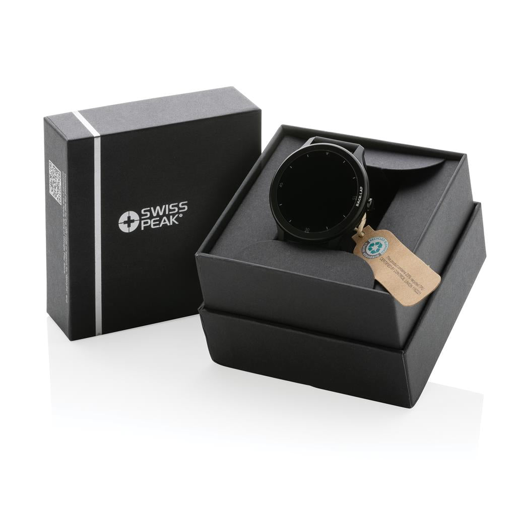 Swiss Peak RCS recycled TPU Watch - illuminated