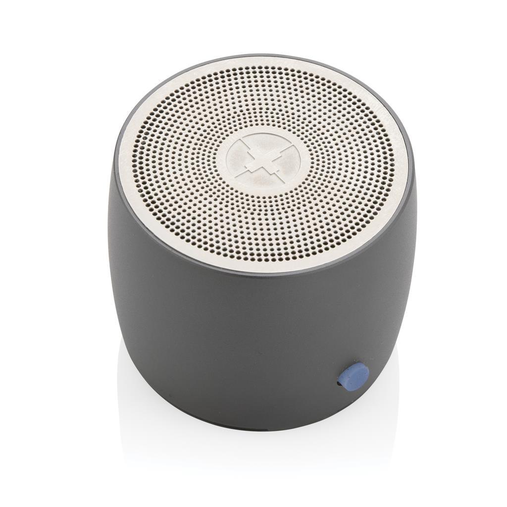 Swiss Peak RCS recycled aluminum 3W bass speaker - illuminated