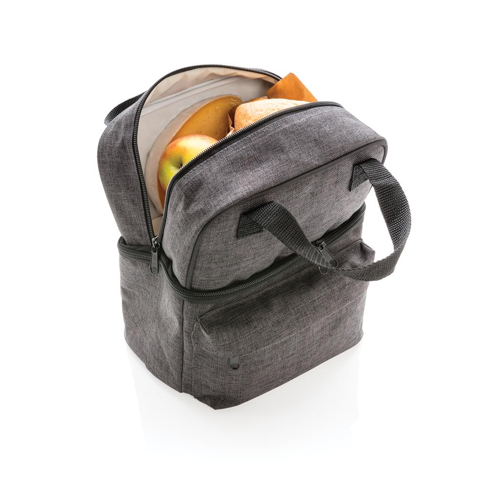Cooler bag with 2 insulated compartments - illuminated