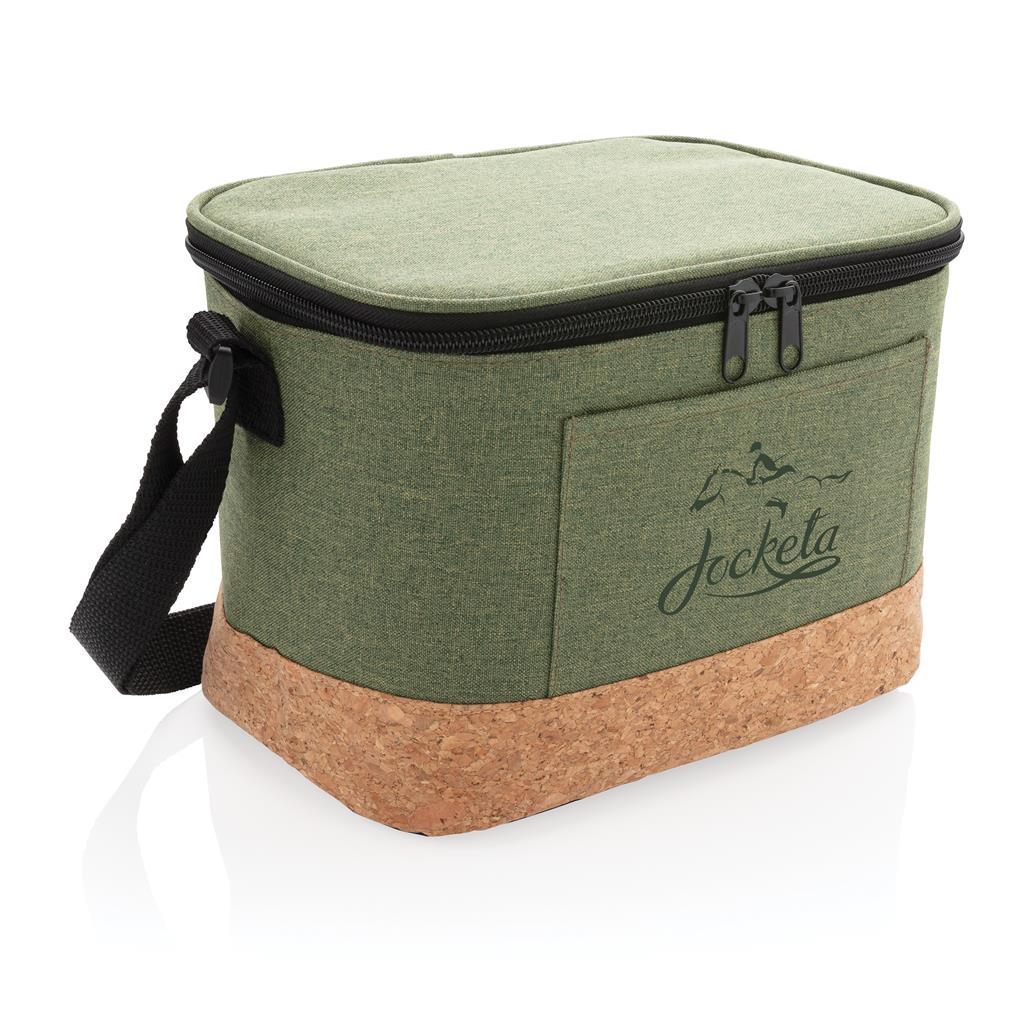 Two tone cooler bag with cork detail - illuminated