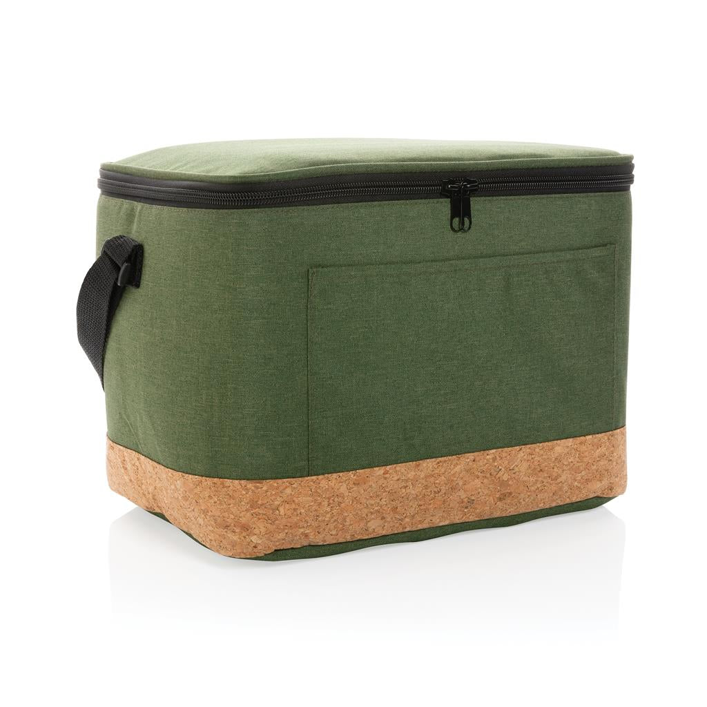 Impact AWARE™ XL RPET two tone cooler bag with cork detail - illuminated