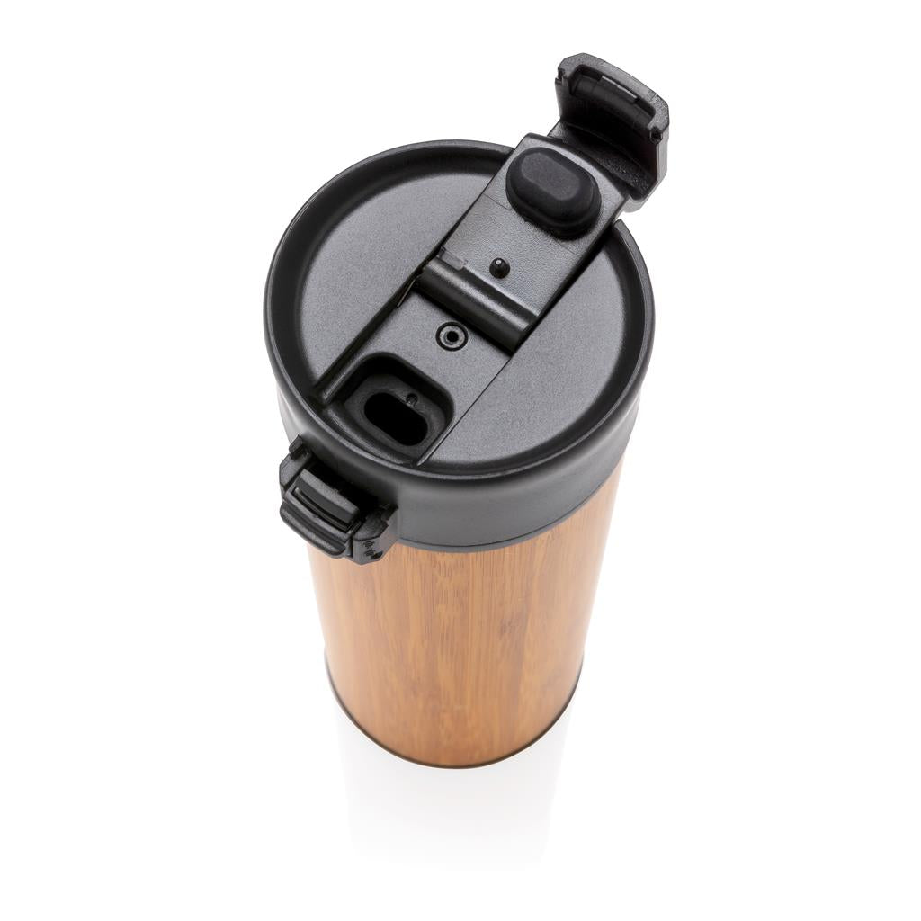 Bogota vacuum bamboo coffee mug - illuminated
