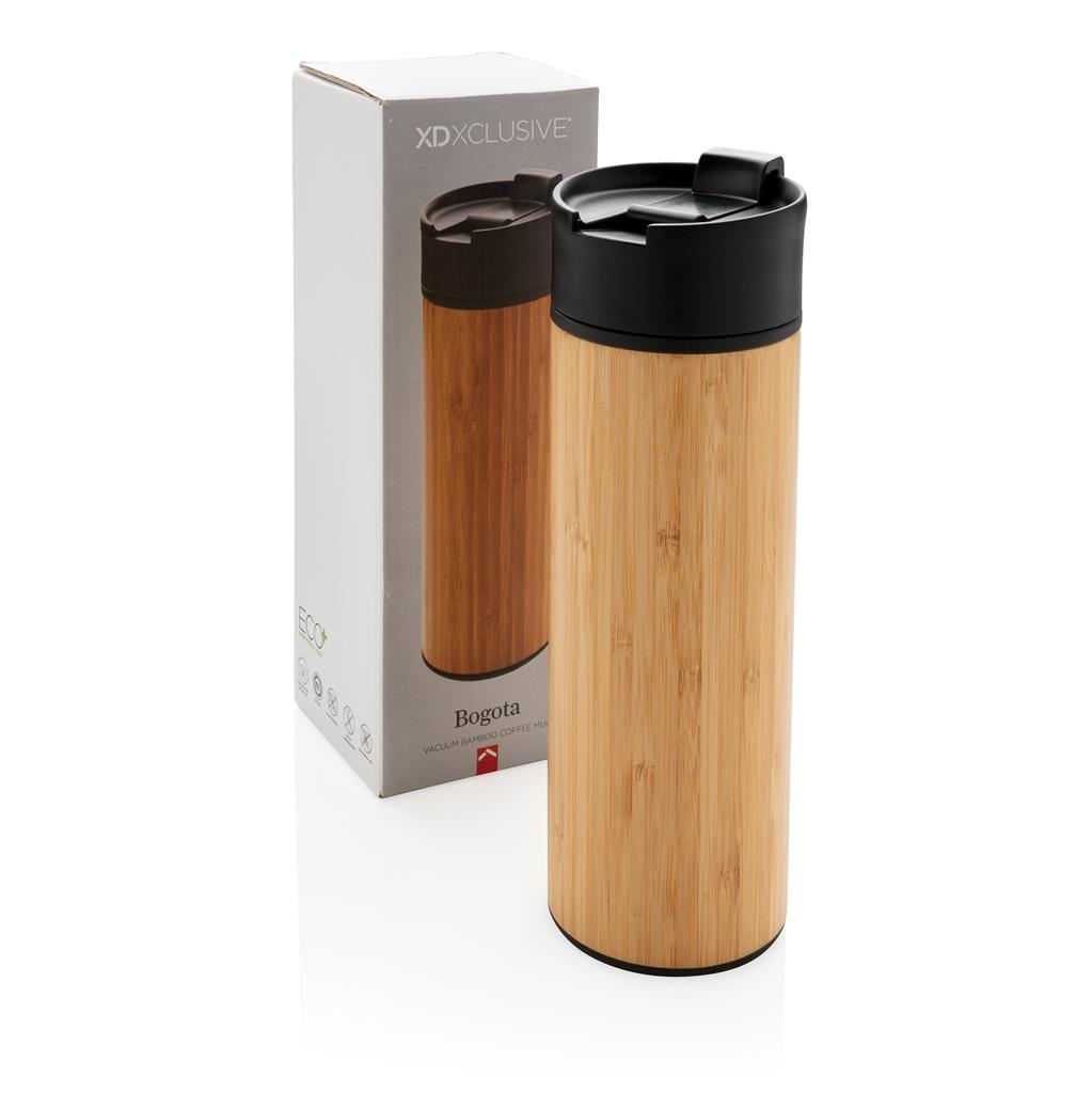 Bogota vacuum bamboo coffee mug - illuminated