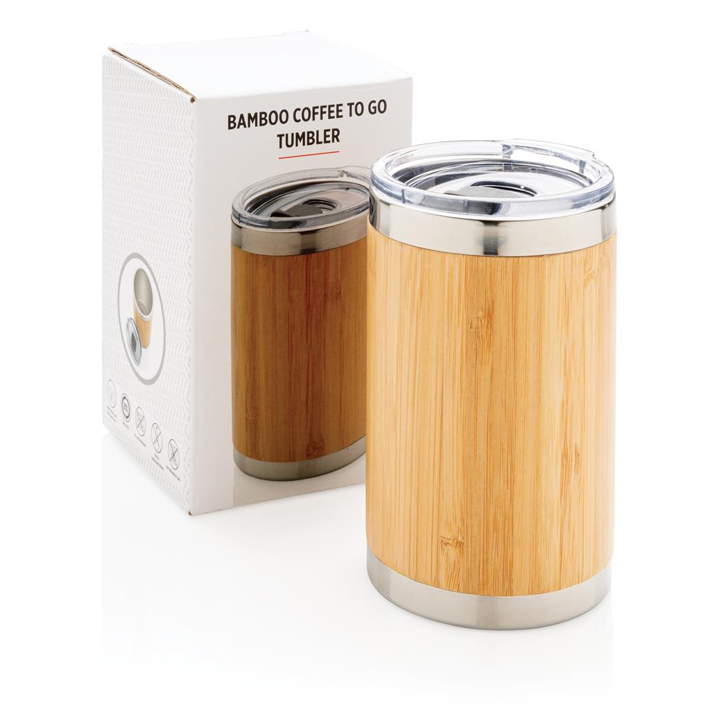 Bamboo coffee to go tumbler - illuminated