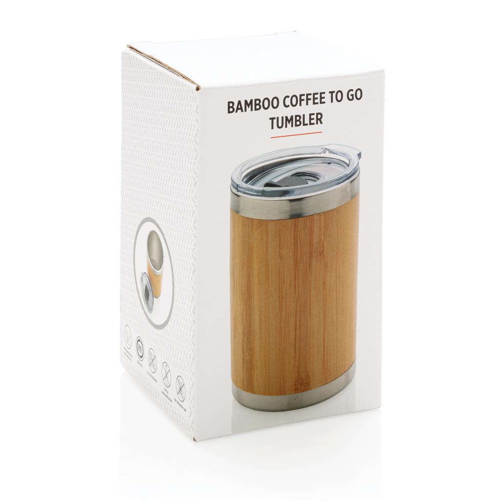 Bamboo coffee to go tumbler - illuminated