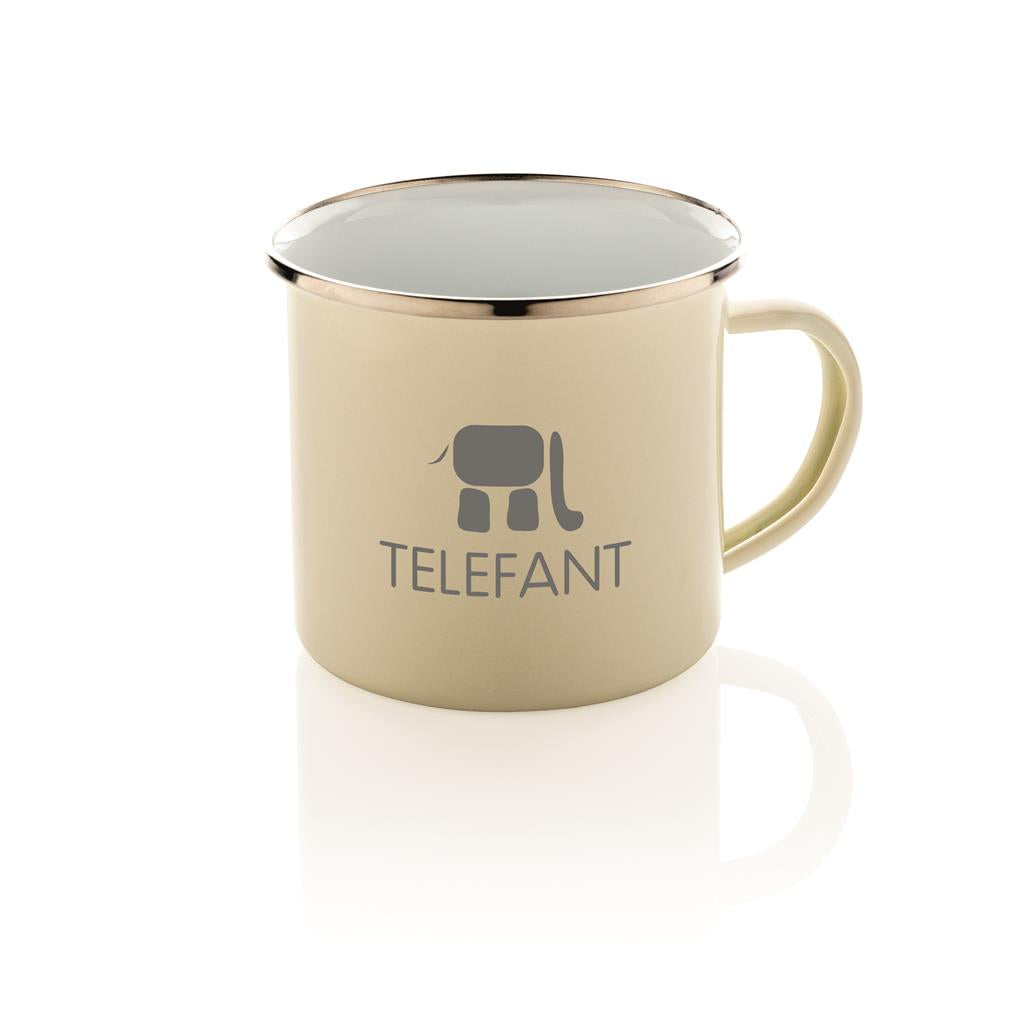 Vintage enamel mug - illuminated