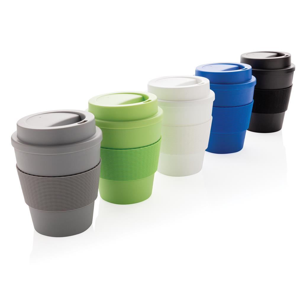 Reusable Coffee cup with screw lid 350ml - illuminated
