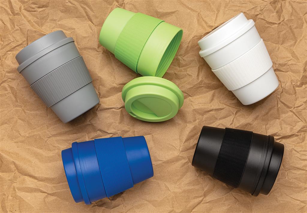 Reusable Coffee cup with screw lid 350ml - illuminated