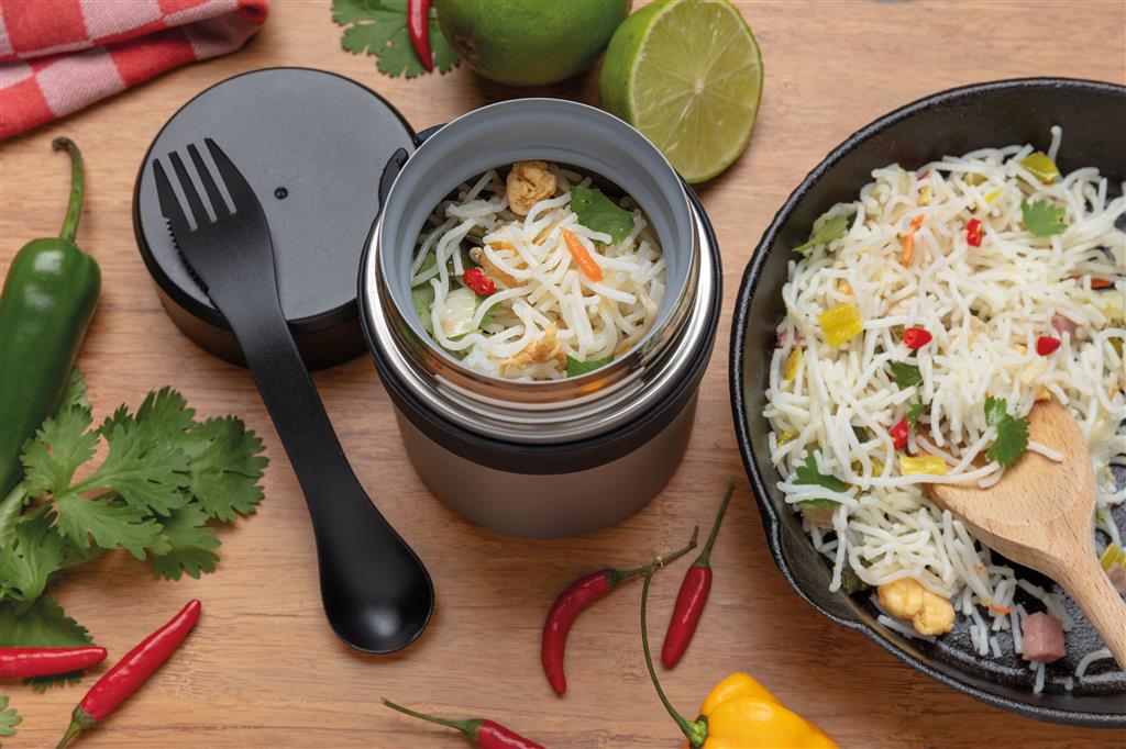 Bogota food flask with ceramic coating - illuminated