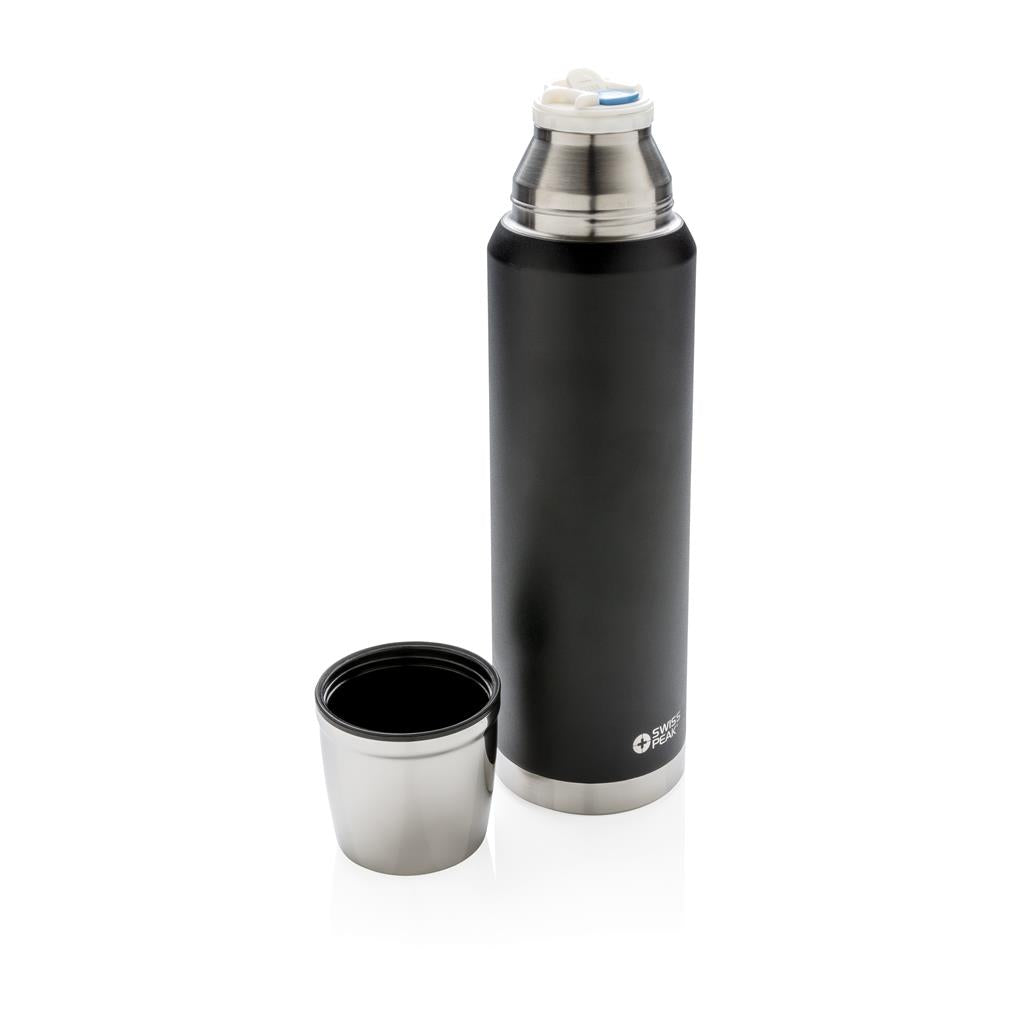 Swiss Peak Elite 1L copper vacuum flask - illuminated