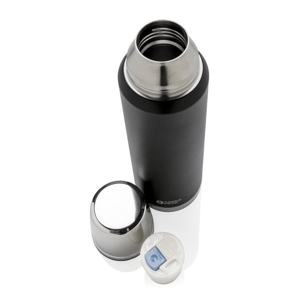 Swiss Peak Elite 1L copper vacuum flask - illuminated