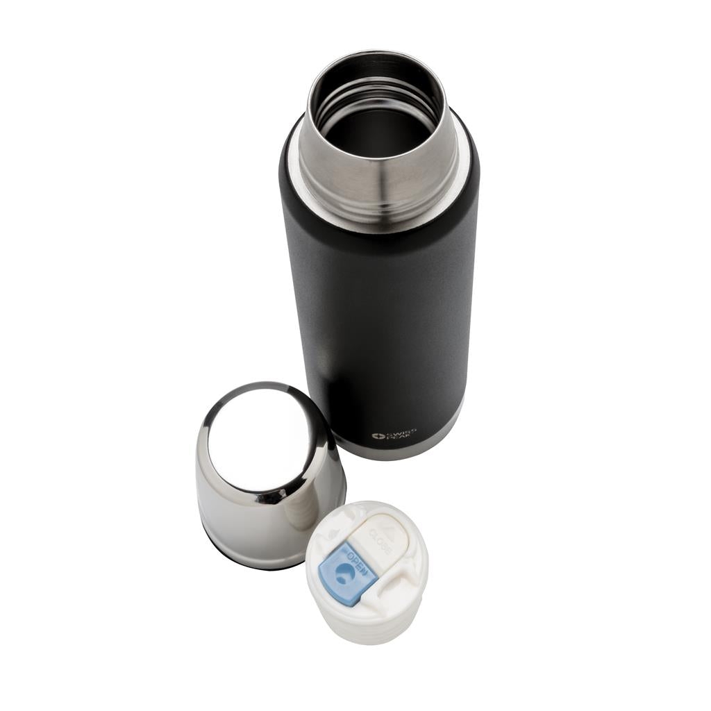 Swiss Peak Elite 1L copper vacuum flask - illuminated