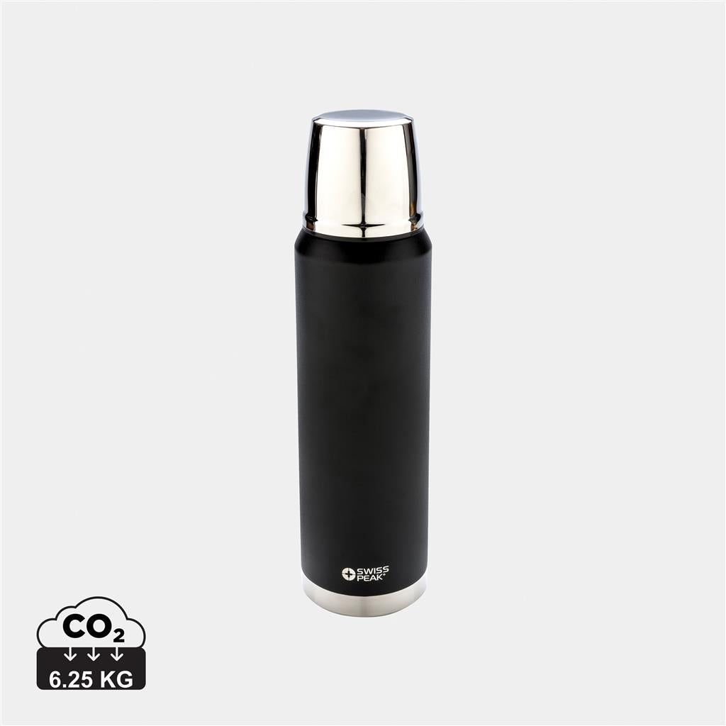Swiss Peak Elite 1L copper vacuum flask - illuminated