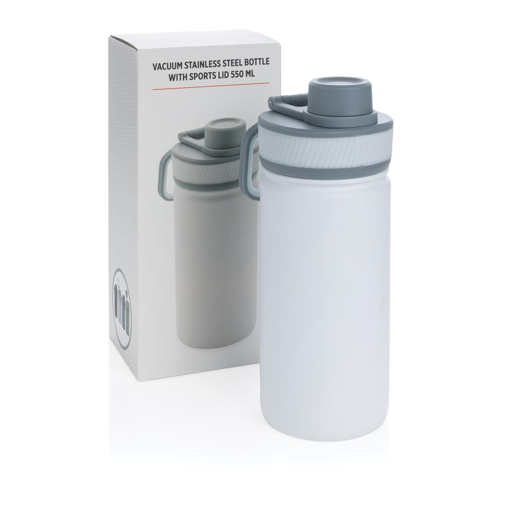 Vacuum stainless steel bottle with sports lid 550ml - illuminated