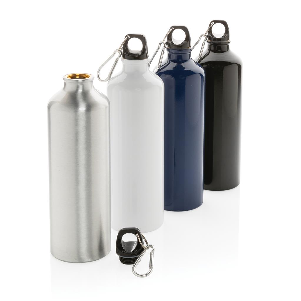 XL aluminium waterbottle with carabiner - illuminated