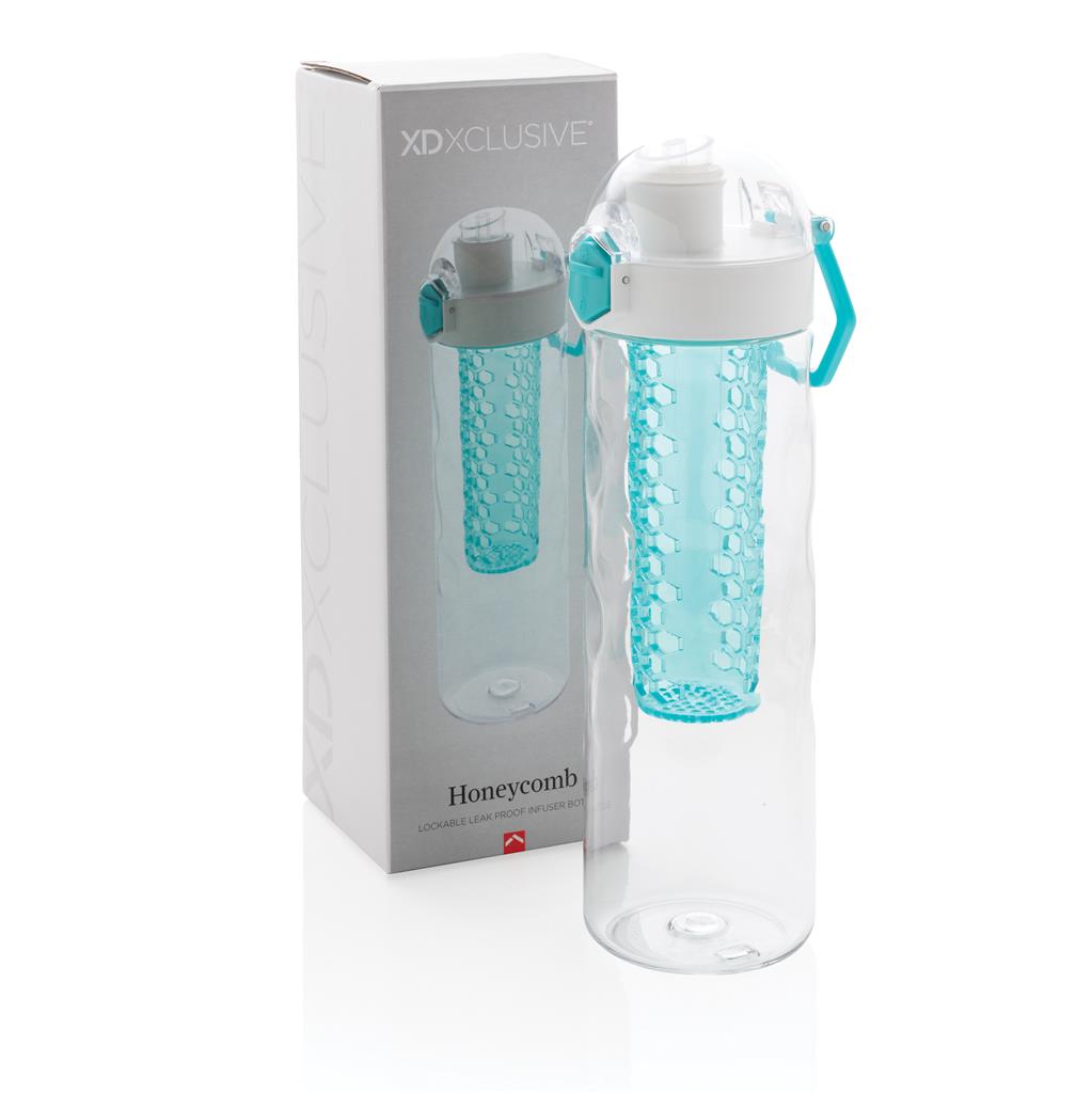 Honeycomb lockable leak proof infuser bottle - illuminated