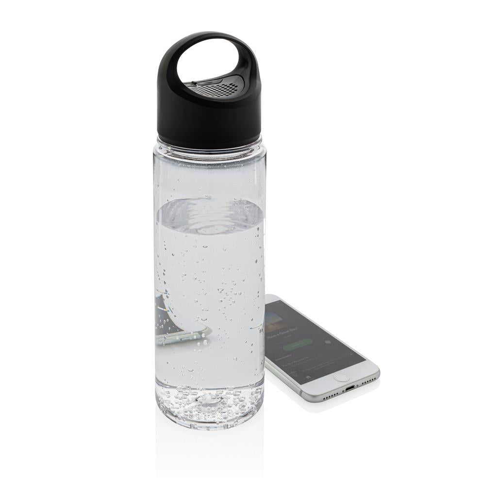 Water bottle with wireless speaker - illuminated