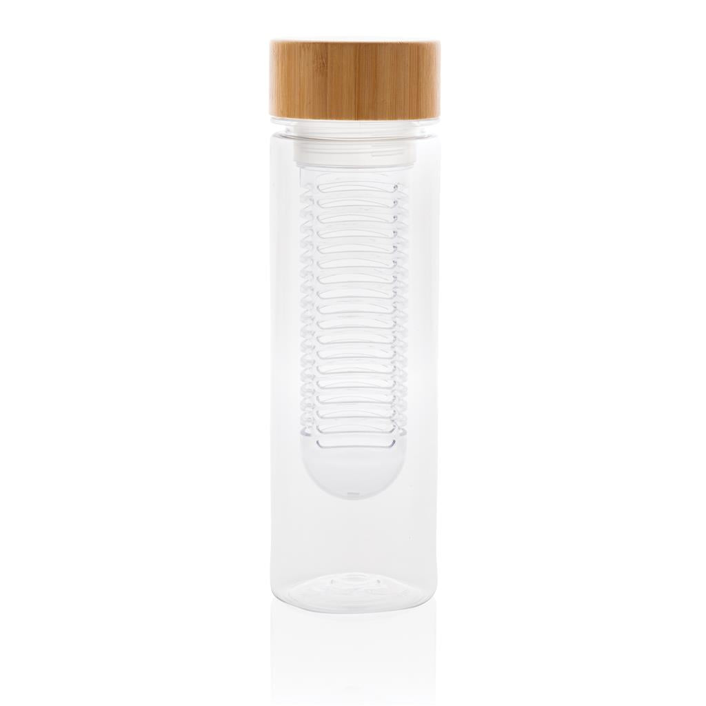 Infuser bottle with bamboo lid - illuminated
