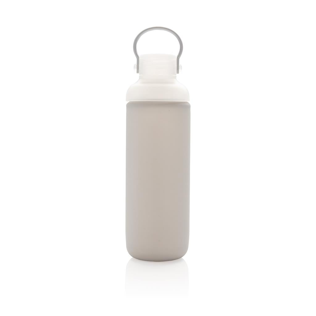 Glass water bottle with silicone sleeve - illuminated