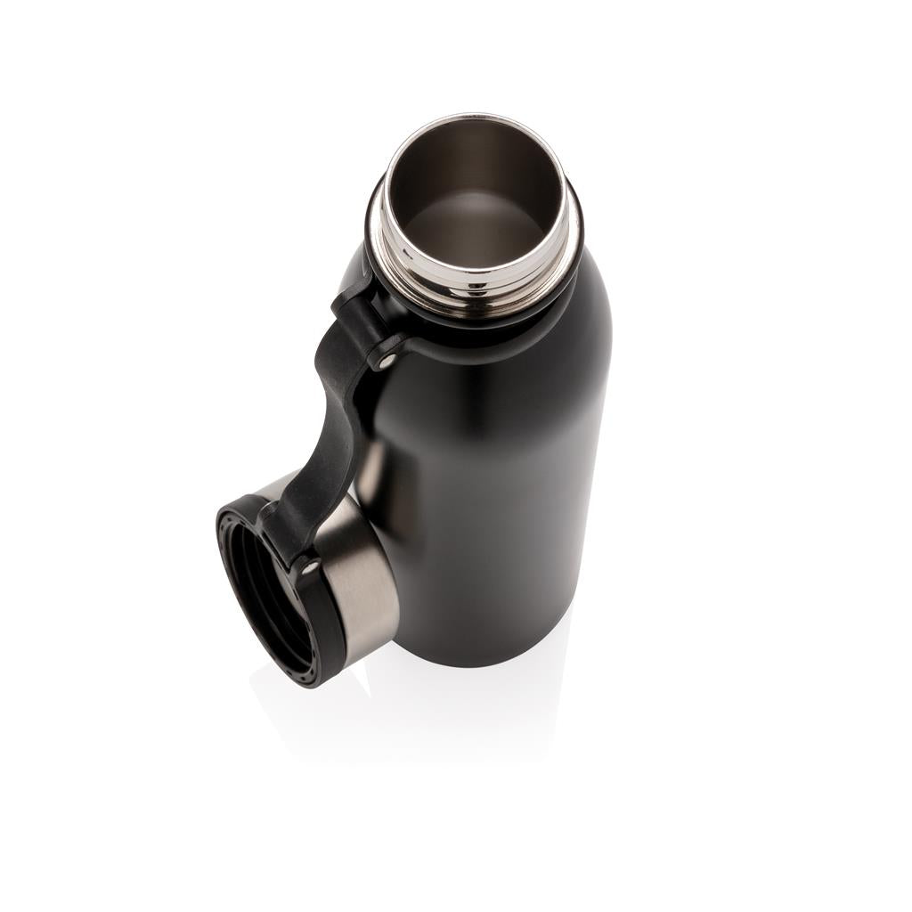 Copper vacuum insulated bottle with carry loop - illuminated