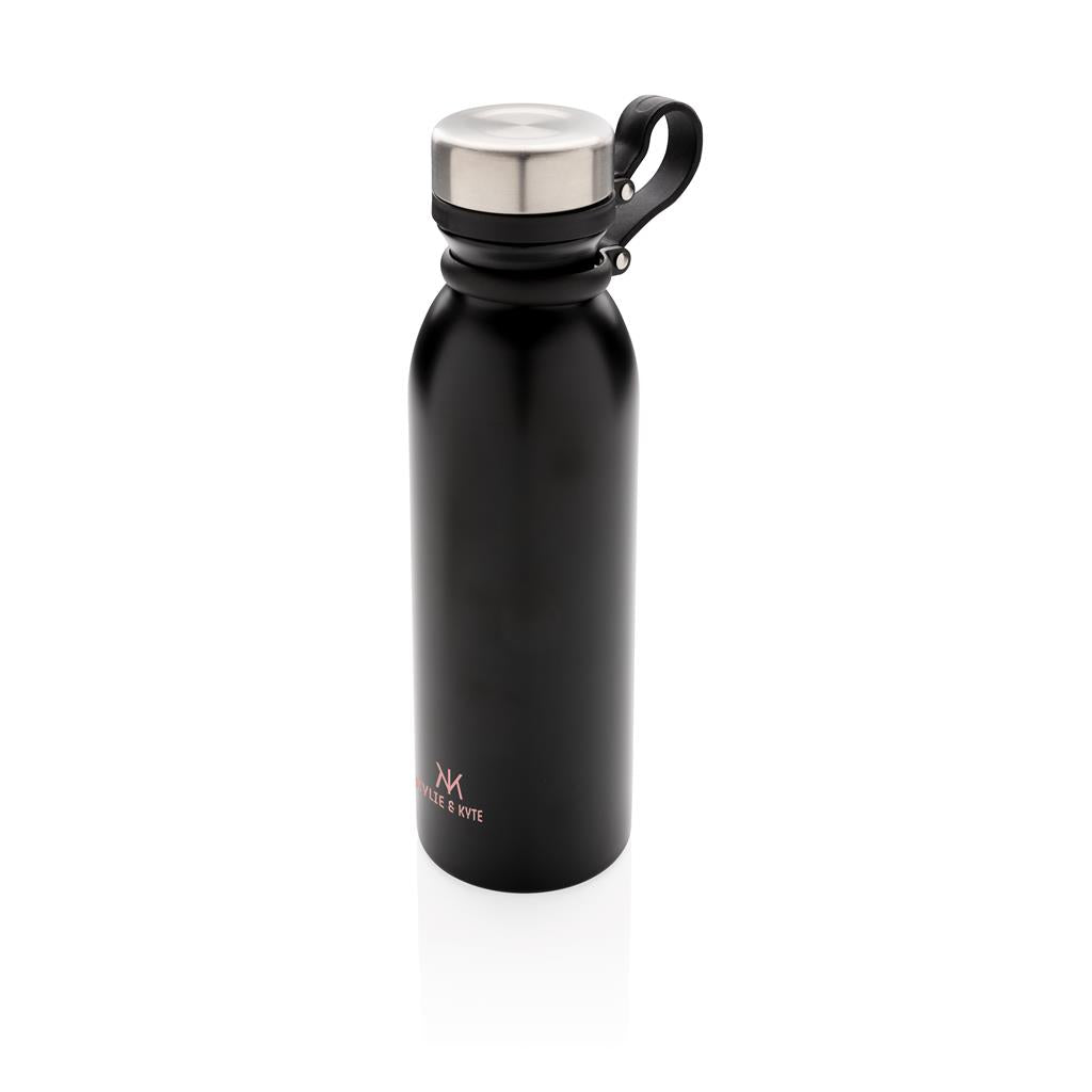 Copper vacuum insulated bottle with carry loop - illuminated